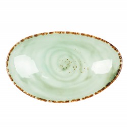 81223074 Тарелка овальная 22,5 см Серия "Organica Green" "Цветной фарфор" P.L. Proff Cuisine  