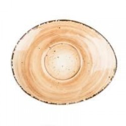 81223090 Блюдце 18*15 см к бульонной чашке арт.81223089 Серия "Organica Sand" "Цветной фарфор" P.L. Proff Cuisine  
