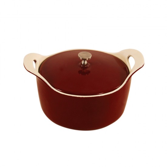 81200325 Кастрюля эмалированная с крышкой, 700 мл Серия "Чугун" P.L. Proff Cuisine (Китай)