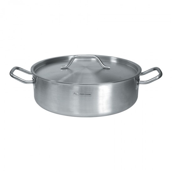 91000002 Кастрюля низкая с крышкой 5 л (18/8) Серия "Gourmet Line - нержавеющая сталь 18/8" P.L. Proff Cuisine (Китай)