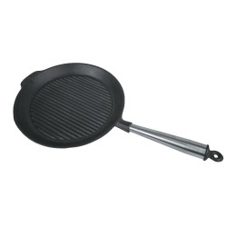 99005809 Сковорода-гриль со стальной ручкой, 28 см Серия "Чугун" P.L. Proff Cuisine (Китай)